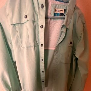 sea foam green fishing shirt